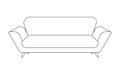 Sofa or couch line icon. Outline furniture for living room. Vector illustration.